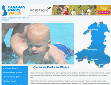 Tablet Screenshot of caravanparkswales.org.uk
